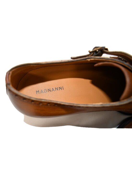 New! Magnanni Miliano Monk Strap Shoe Leather Cuero Brown Size 13 25380 DD514A